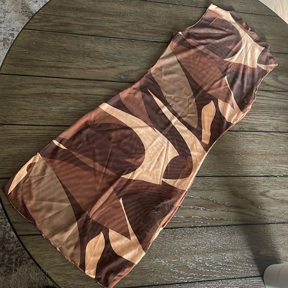 Matte Collection Brown swim coverup